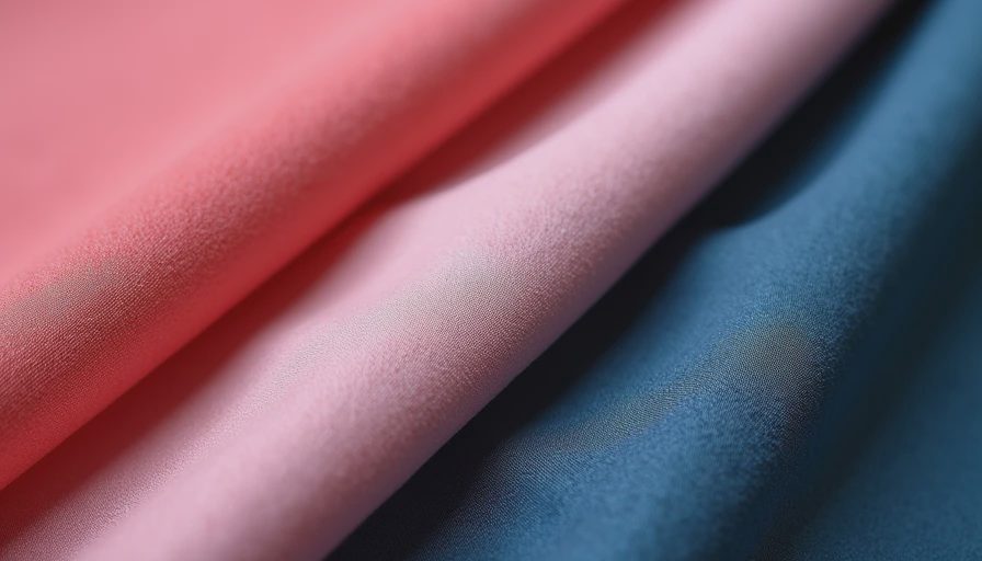 Macro comparison of different quality levels of polyester fabrics