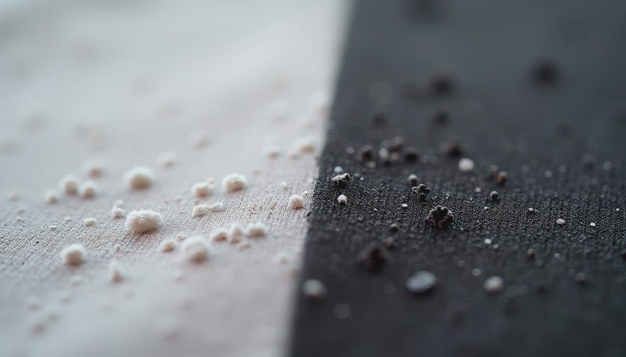 Macro texture comparison showing pilling on pure cotton vs smooth blend