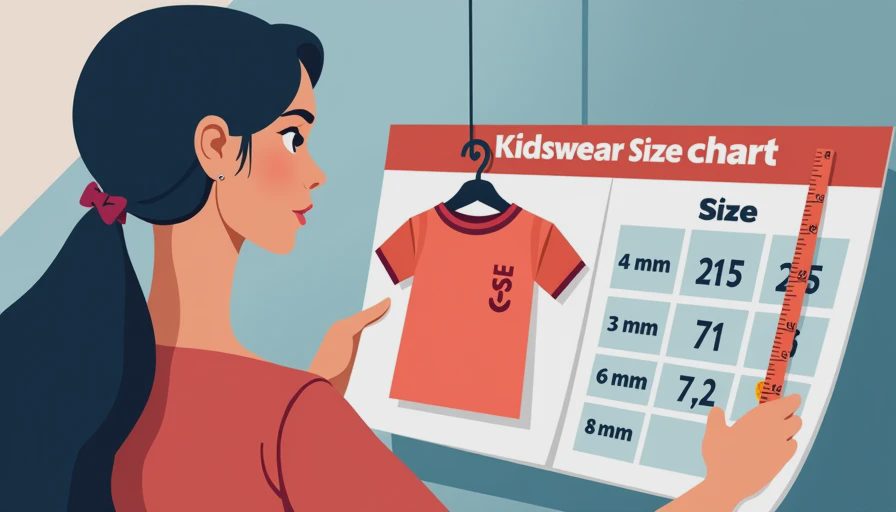 Visual context for kidswear size chart