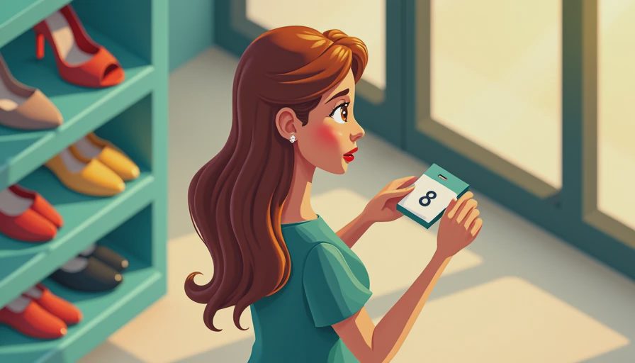Illustration for size 8 in europe
