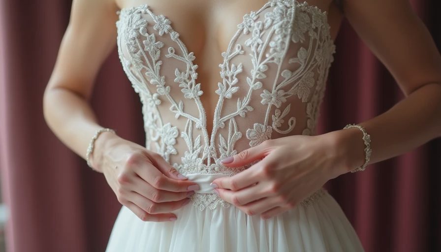 Illustration for alterations bridal gowns