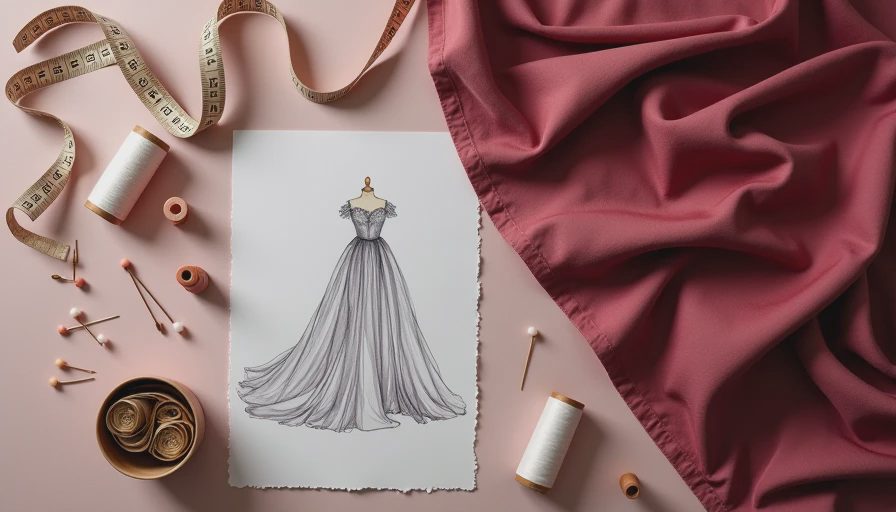 Visual context for alterations bridal gowns